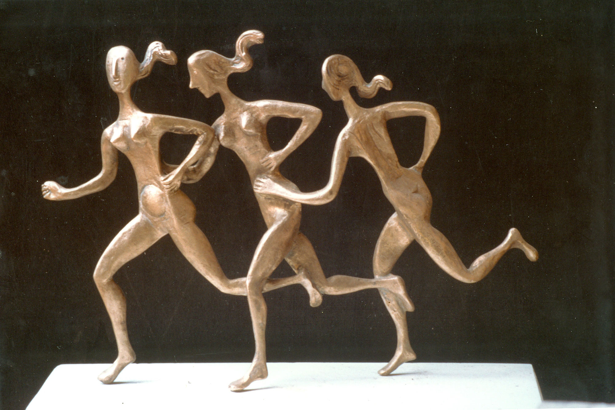 Milton Hebald. 500 Meters (Women Running). Bronze.  c 1978.