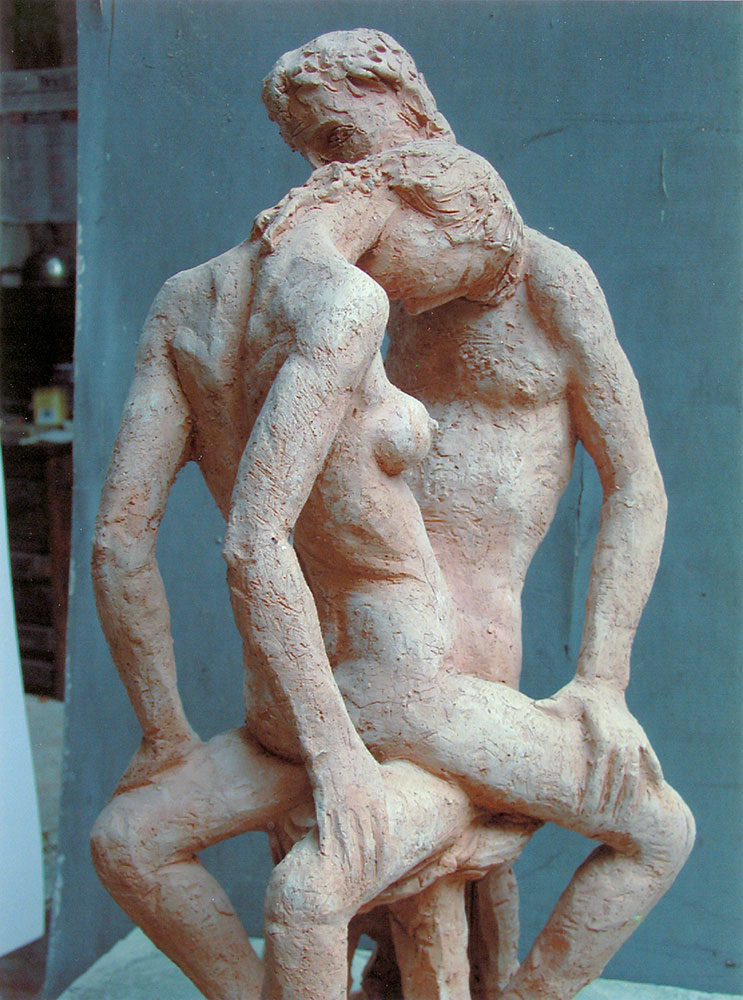 Milton Hebald. Cathedral. Erotica Series. Unique. Terra Cotta. 2001.