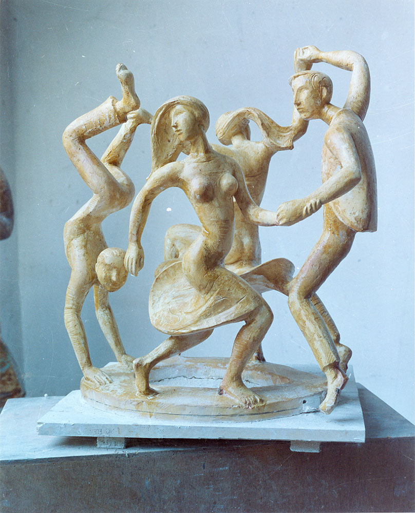 Milton Hebald. Four Dancers. Terra Cotta Model. c1999