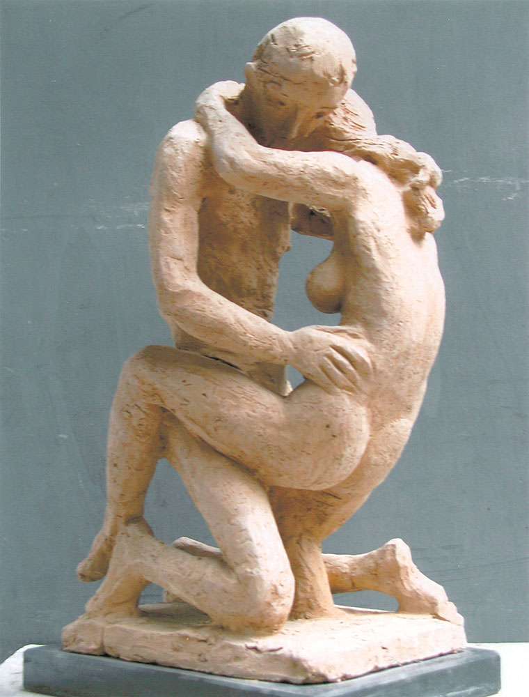Milton Hebald. One Leg Up,Embrace. Erotica Series. Terra Cotta. 2001