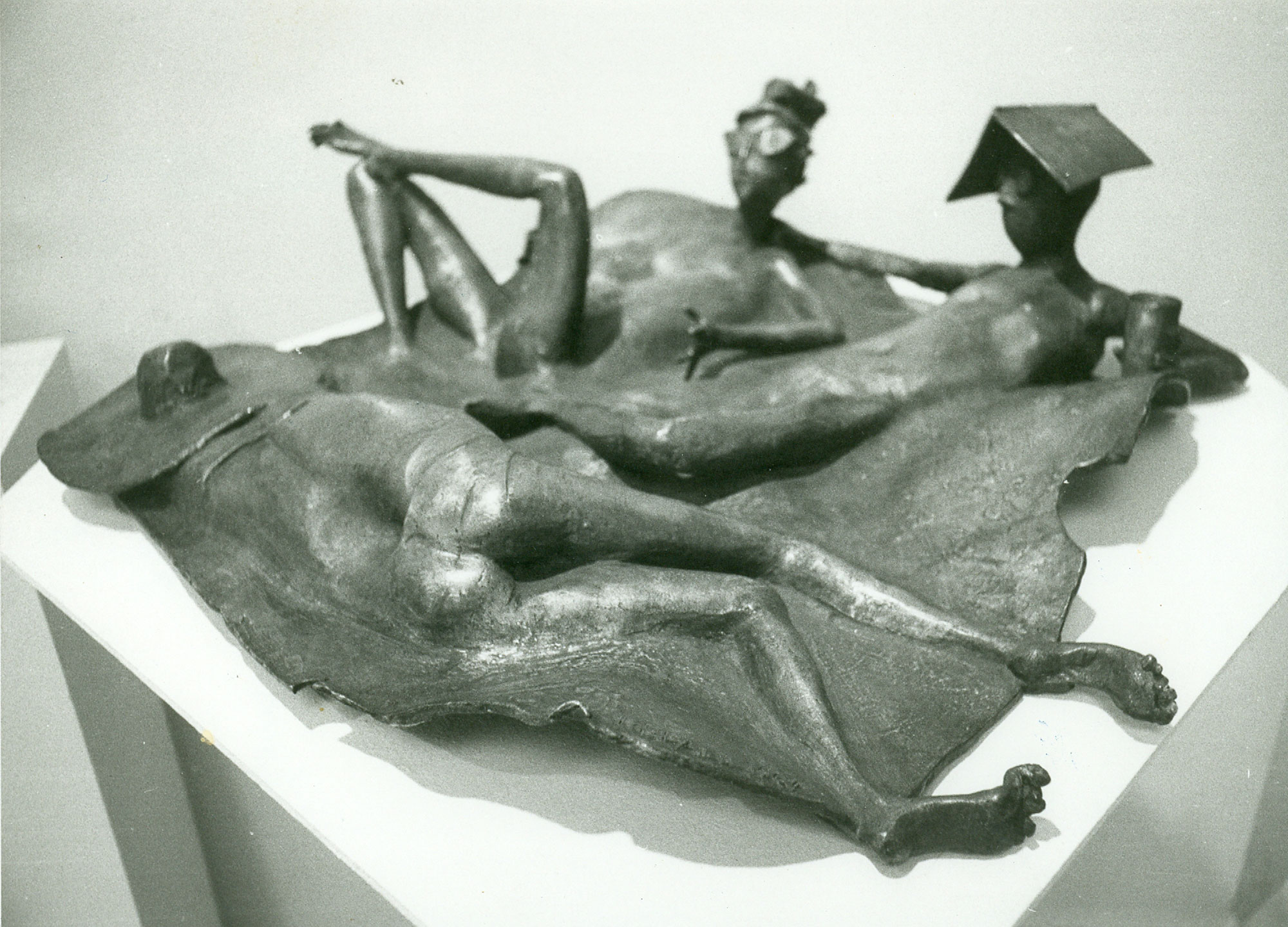Milton Hebald. Three's A Crowd. Beach Series. Bronze. 1967