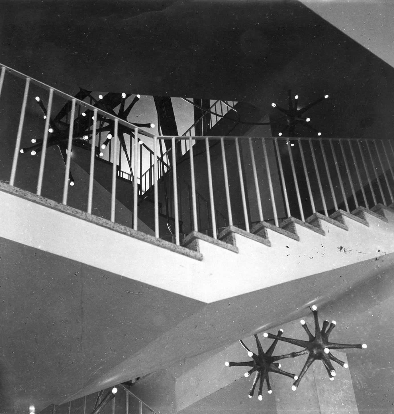 Milton Hebald. Stairwell Light Sculpture, Steel Isla verdi Airport, San Juan Puerto Rico, 1954